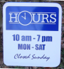 Hours sign