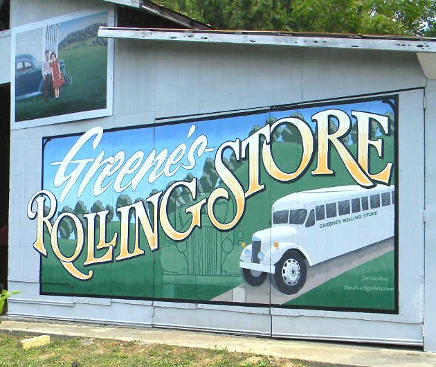 Greene's Rolling Store mural in Seymour Tn